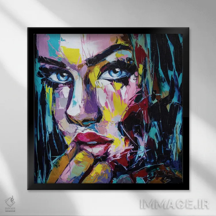 تابلو دکوراتیو اگر ماه باران را حس می کرد اثر لانا فری - نمای قابدار مشکی