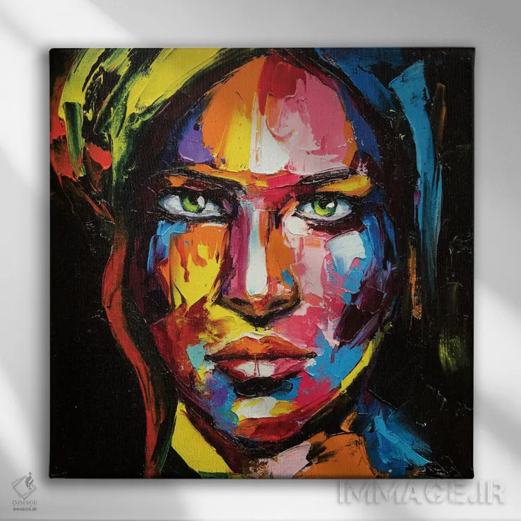 تابلو دکوراتیو سوختن عمیق اثر لانا فری - نمای روبهرو روی دیوار