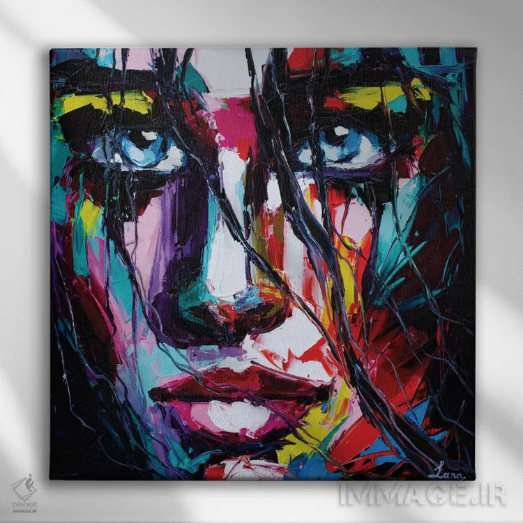 تابلو دکوراتیو بازی سایه اثر لانا فری - نمای روبهرو روی دیوار