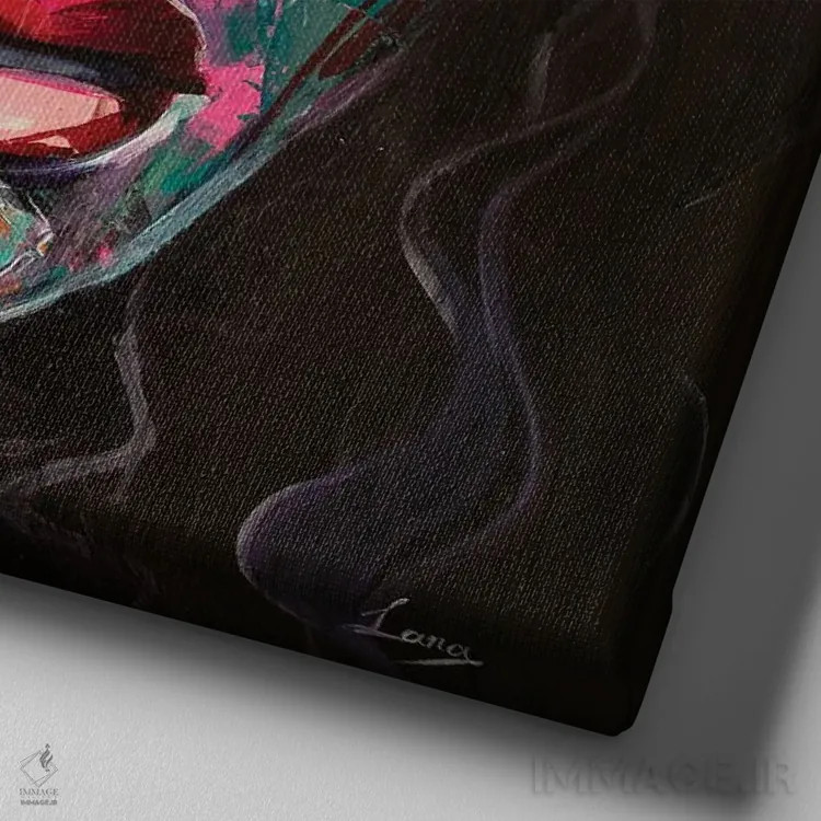 تابلو دکوراتیو ..در نگاه اول اثر لانا فری - نمای نزدیک بافت بوم