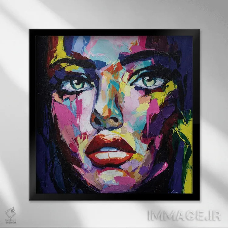 تابلو دکوراتیو خواب زنبق اثر لانا فری - نمای قابدار مشکی