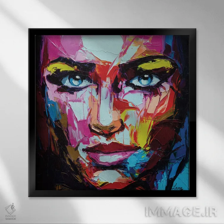 تابلو دکوراتیو راز بیان گر اثر لانا فری - نمای قابدار مشکی