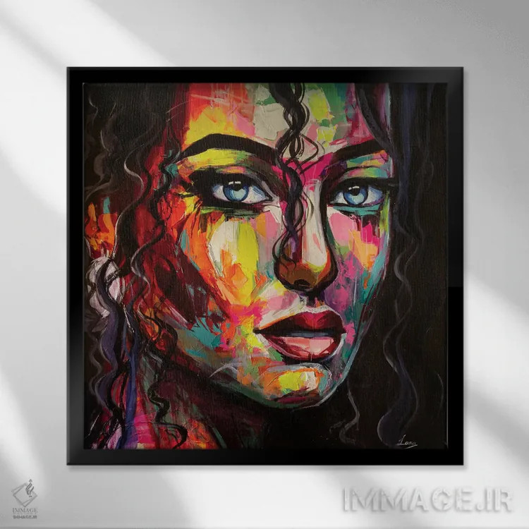 تابلو دکوراتیو ..در نگاه اول اثر لانا فری - نمای قابدار مشکی