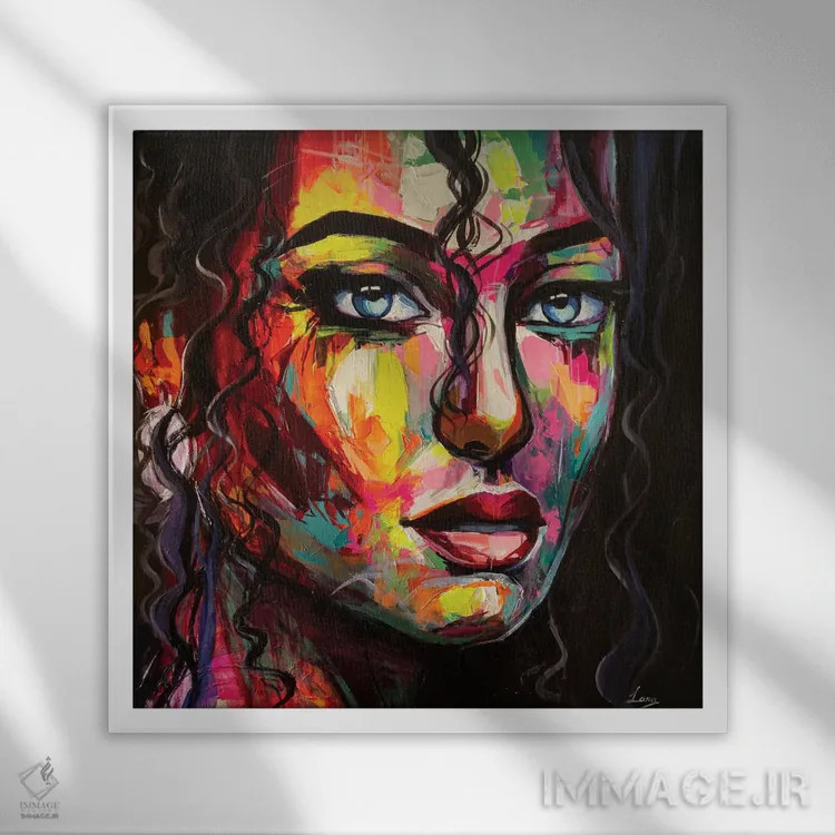 تابلو دکوراتیو ..در نگاه اول اثر لانا فری - نمای قابدار سفید