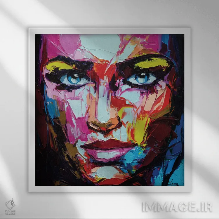 تابلو دکوراتیو راز بیان گر اثر لانا فری - نمای قابدار سفید