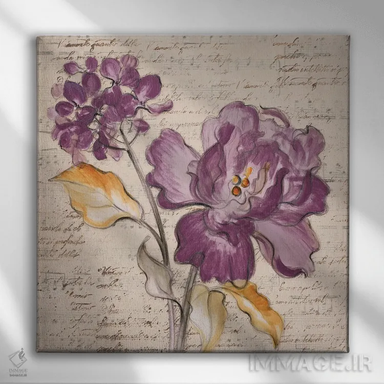 تابلو دکوراتیو زیبایی یاسی دو اثر لینی لورث - نمای روبهرو روی دیوار