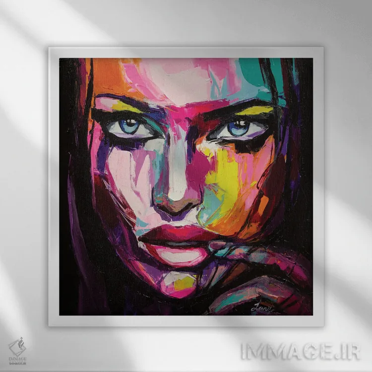 تابلو دکوراتیو حدس بزن اثر لانا فری - نمای قابدار سفید