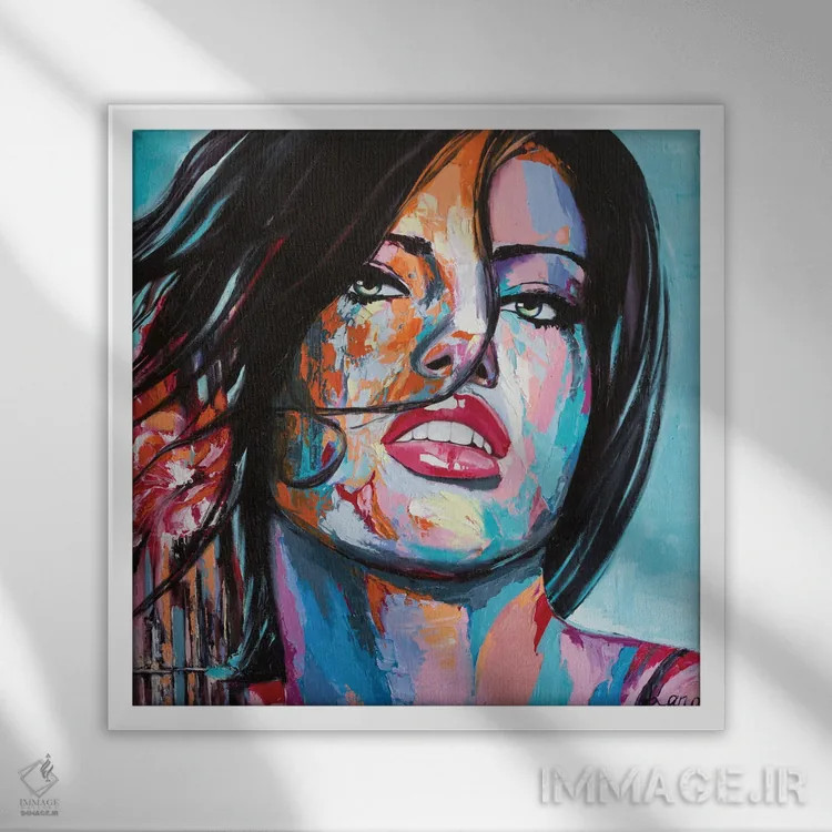 تابلو دکوراتیو موجیتو روی یخ اثر لانا فری - نمای قابدار سفید