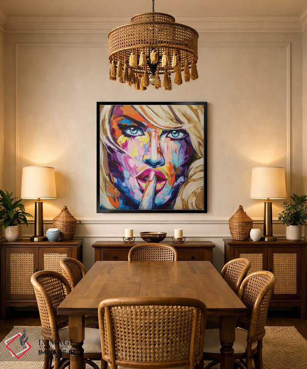 تابلو دکوراتیو رازهای خودت را خاموش کن اثر لانا فری - D3B