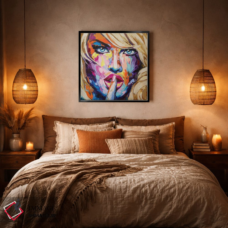 تابلو دکوراتیو رازهای خودت را خاموش کن اثر لانا فری - D6B