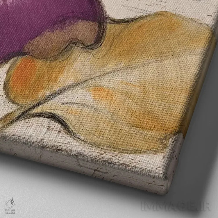 تابلو دکوراتیو زیبایی یاسی یک اثر لینی لورث - نمای نزدیک بافت بوم