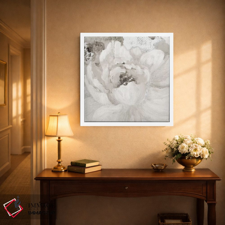 تابلو دکوراتیو گل های خاکستری روشن یک اثر لینی لورث - D3W