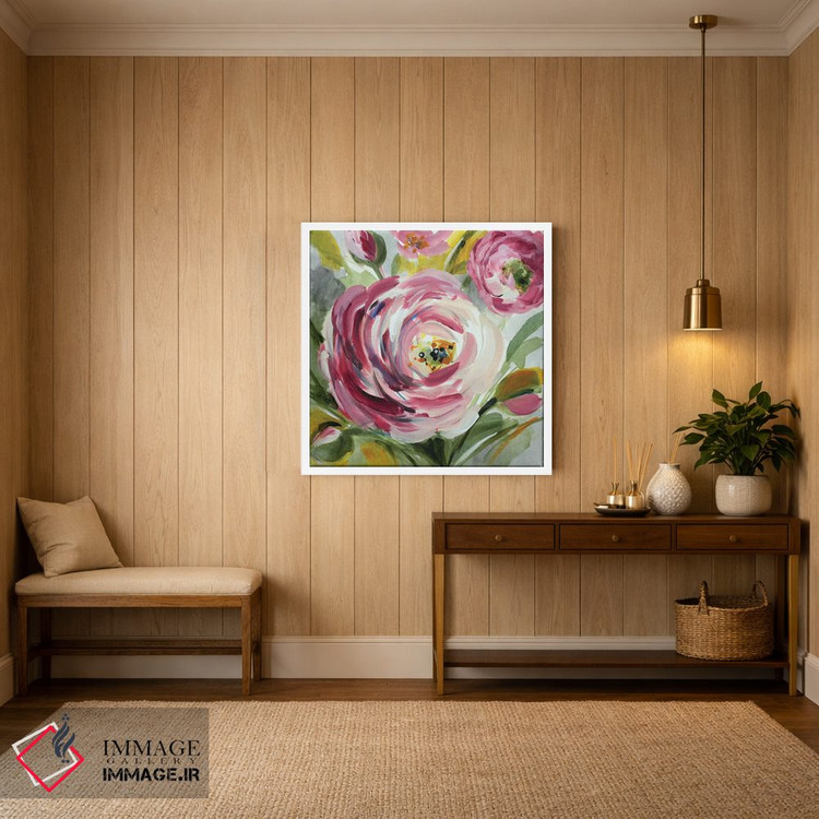 تابلو دکوراتیو "رانوکولوس رز I" اثر لینی لورث - D2W