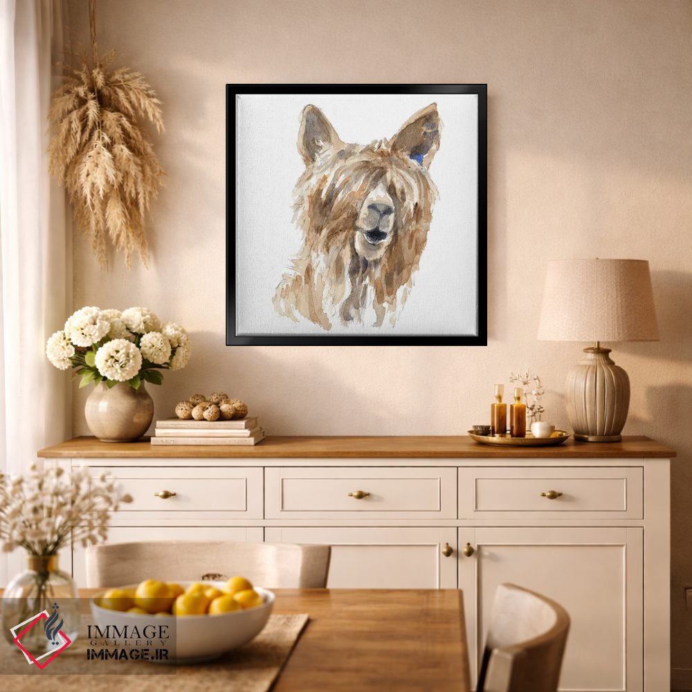 تابلو دکوراتیو "لامای پشمالو" اثر لینی لورث - D1B