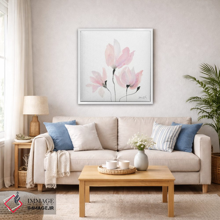 تابلو دکوراتیو "نوسان گل های پاستلی I" اثر لینی لورث - D3W