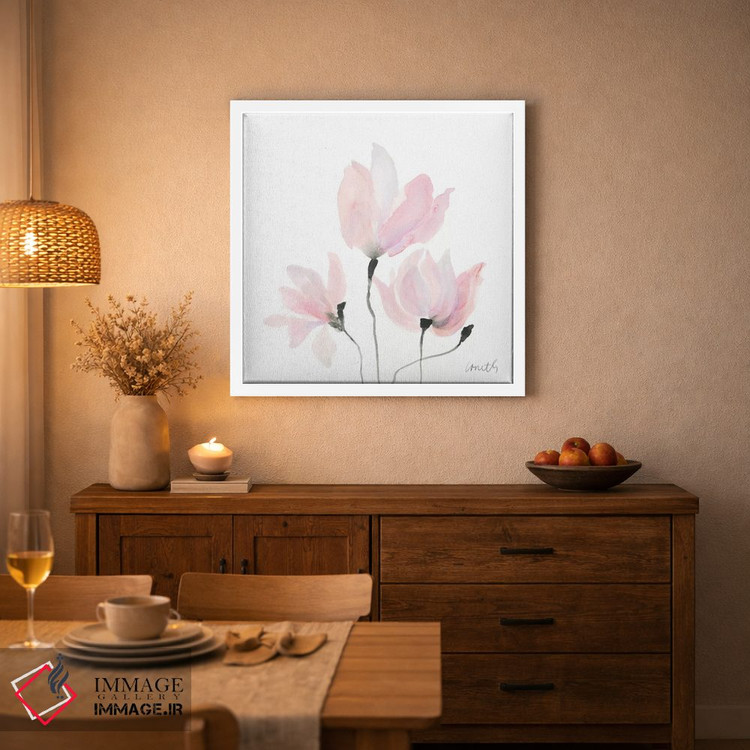 تابلو دکوراتیو "نوسان گل های پاستلی I" اثر لینی لورث - D2W