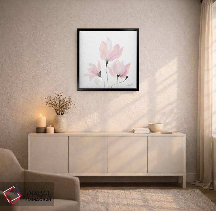 تابلو دکوراتیو "نوسان گل های پاستلی I" اثر لینی لورث - D5B