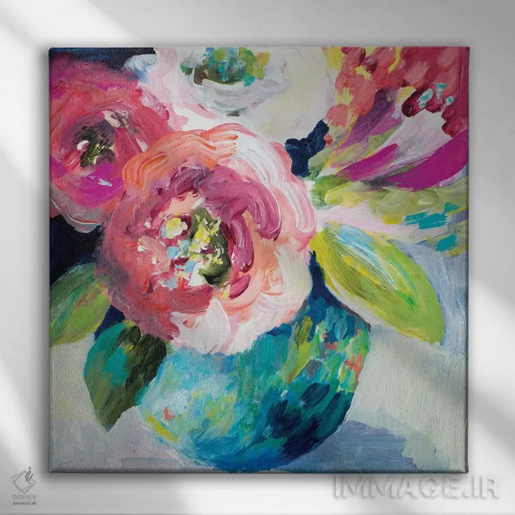 تابلو دکوراتیو "لمس بهاری" اثر لینی لورث - نمای روبهرو روی دیوار