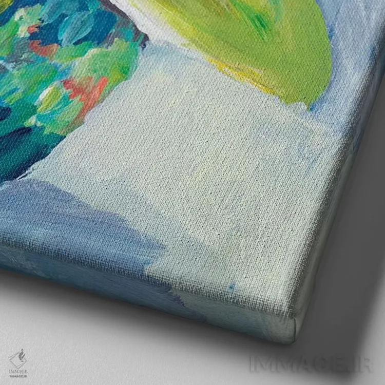 تابلو دکوراتیو "لمس بهاری" اثر لینی لورث - نمای نزدیک بافت بوم