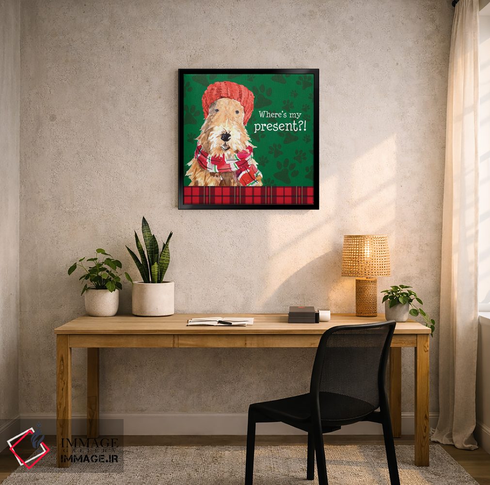 تابلو دکوراتیو "سگ کوچولوی کریسمس I" اثر لینی لورث - D4B