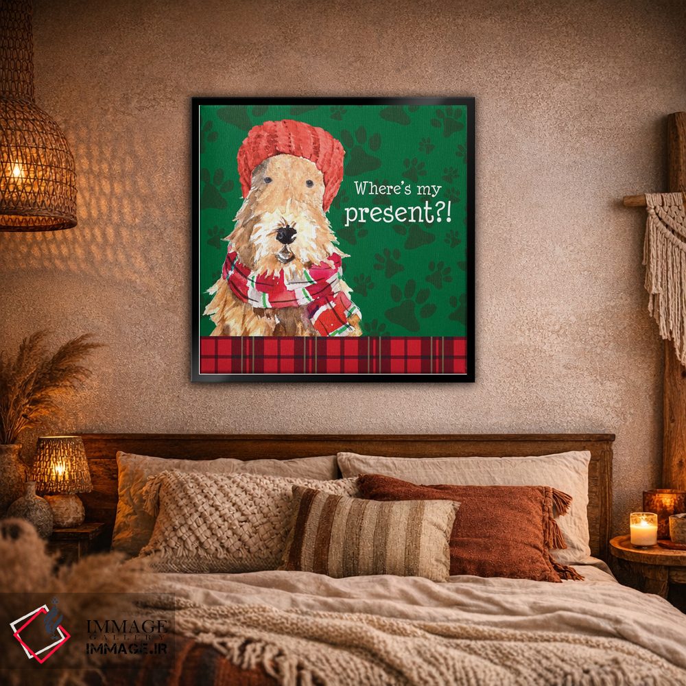 تابلو دکوراتیو "سگ کوچولوی کریسمس I" اثر لینی لورث - D2B