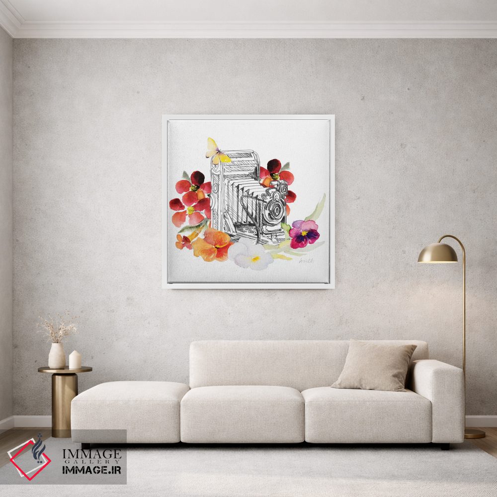 تابلو دکوراتیو "طرح دوربین روی گل های پاییزی I" اثر لینی لورث - D1W