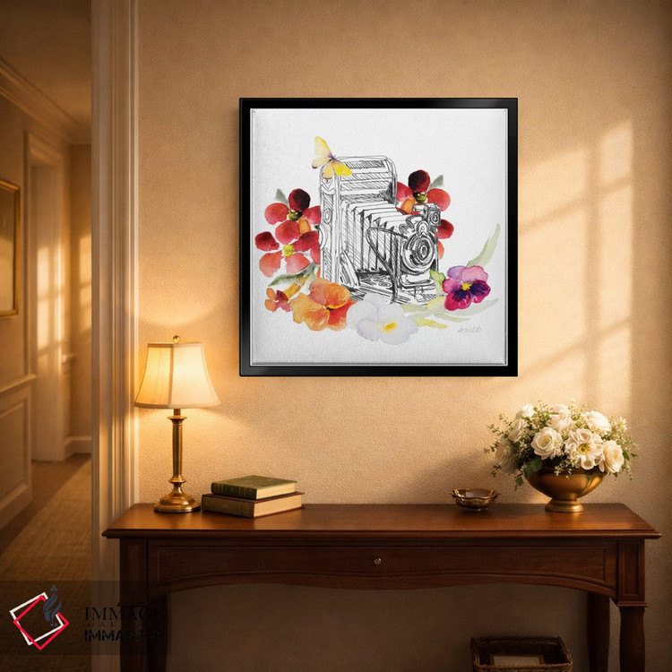 تابلو دکوراتیو "طرح دوربین روی گل های پاییزی I" اثر لینی لورث - D3B