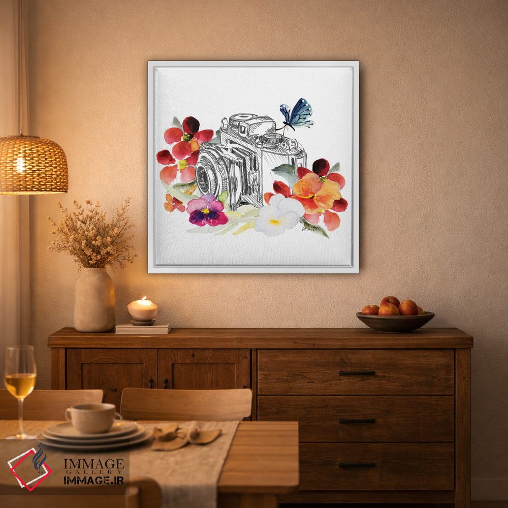 تابلو دکوراتیو "طرح دوربین روی گل های پاییزی II" اثر لینی لورث - D4W