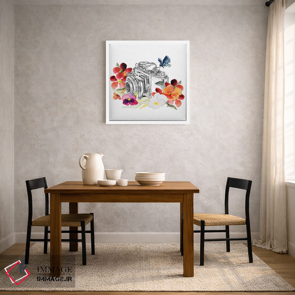 تابلو دکوراتیو "طرح دوربین روی گل های پاییزی II" اثر لینی لورث - D3W