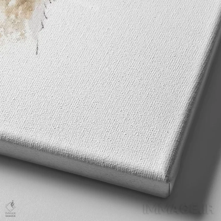 تابلو دکوراتیو "لامای گلدار II" اثر لینی لورث - نمای نزدیک بافت بوم