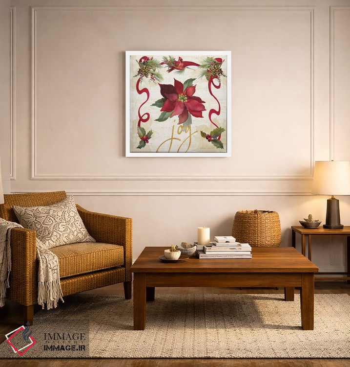 تابلو دکوراتیو "ریسه پوئینستیا کریسمس IV" اثر لینی لورث - D3W