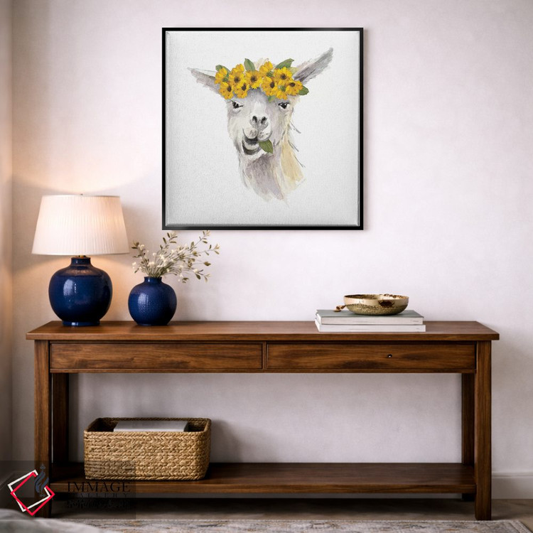 تابلو دکوراتیو "لامای گلدار I" اثر لینی لورث - D4B