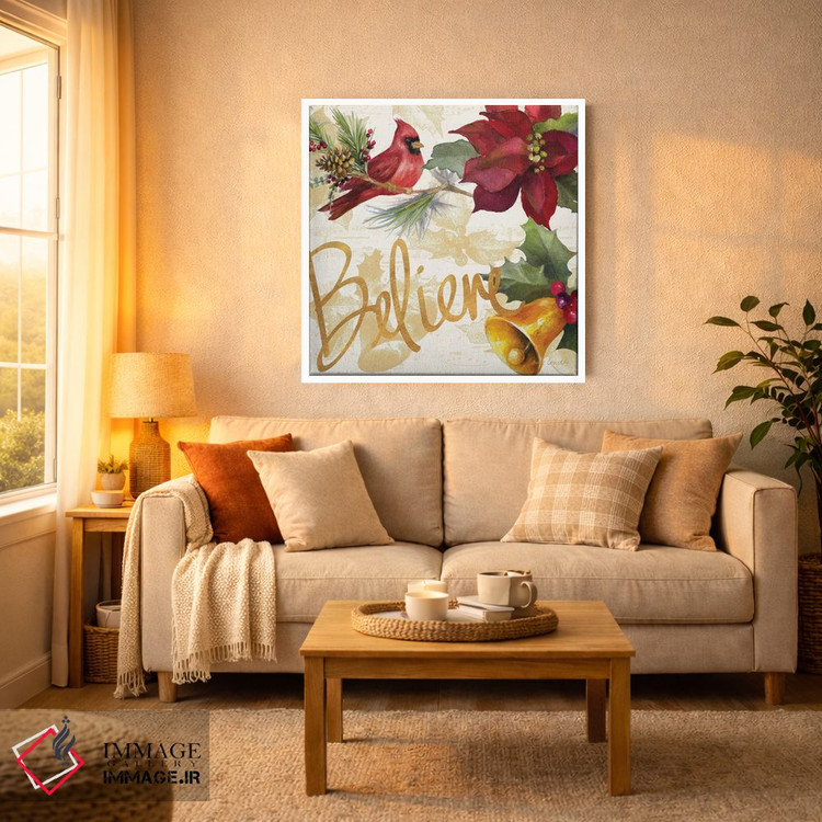 تابلو دکوراتیو "پوئینستیا کریسمس IV" اثر لینی لورث - D1W