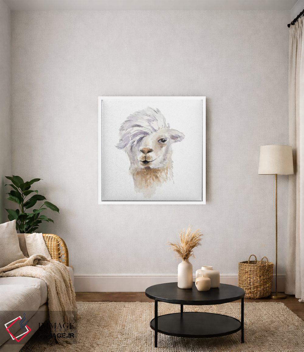 تابلو دکوراتیو "لامای شانه کرده" اثر لینی لورث - D3W