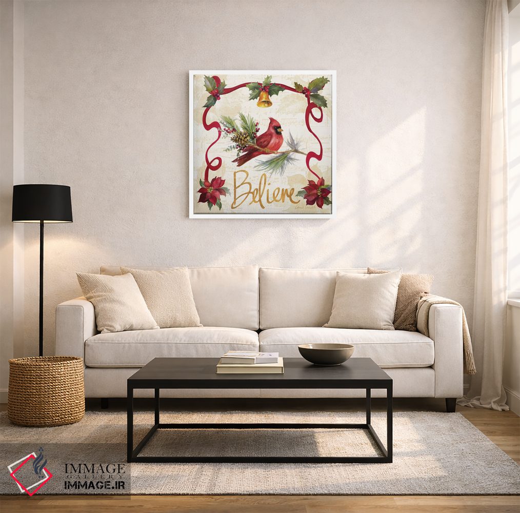 تابلو دکوراتیو "ریسه پوئینستیا کریسمس I" اثر لینی لورث - D1W