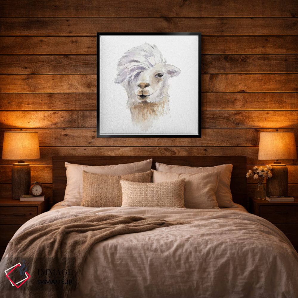 تابلو دکوراتیو "لامای شانه کرده" اثر لینی لورث - D4B