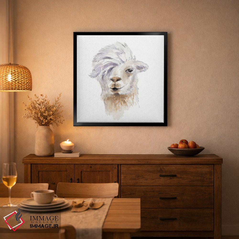 تابلو دکوراتیو "لامای شانه کرده" اثر لینی لورث - D6B
