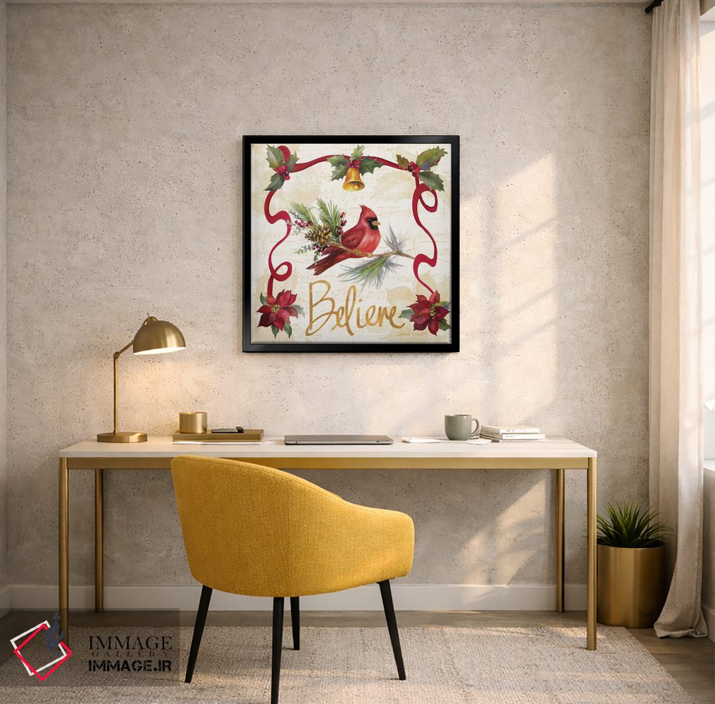 تابلو دکوراتیو "ریسه پوئینستیا کریسمس I" اثر لینی لورث - D5B