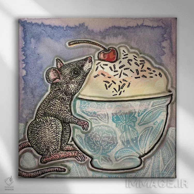 تابلو دکوراتیو شیرینی دوست اثر لینت شلی - نمای روبهرو روی دیوار