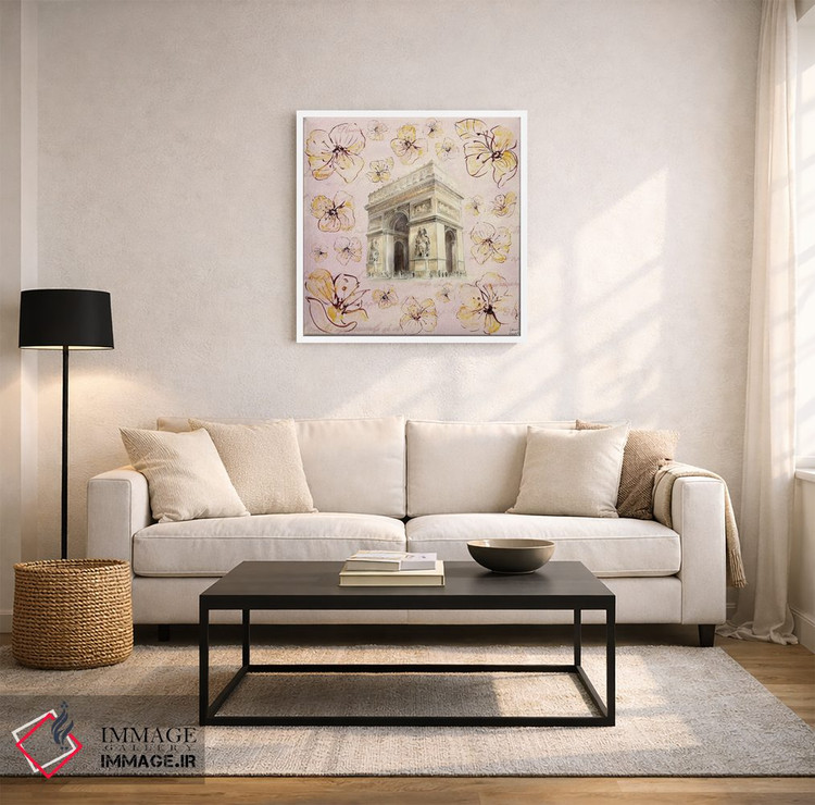 تابلو دکوراتیو "پاریس طلایی روی گل ها II" اثر لینی لورث - D2W