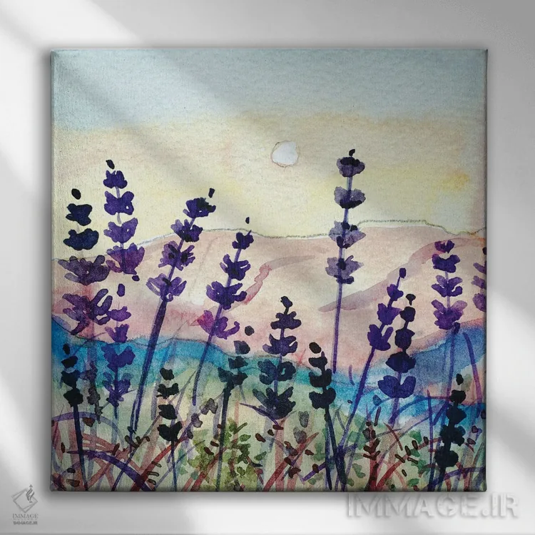 تابلو دکوراتیو دانه ها بر خط افق توپانگا اثر لویزا میلیسنت - نمای روبهرو روی دیوار