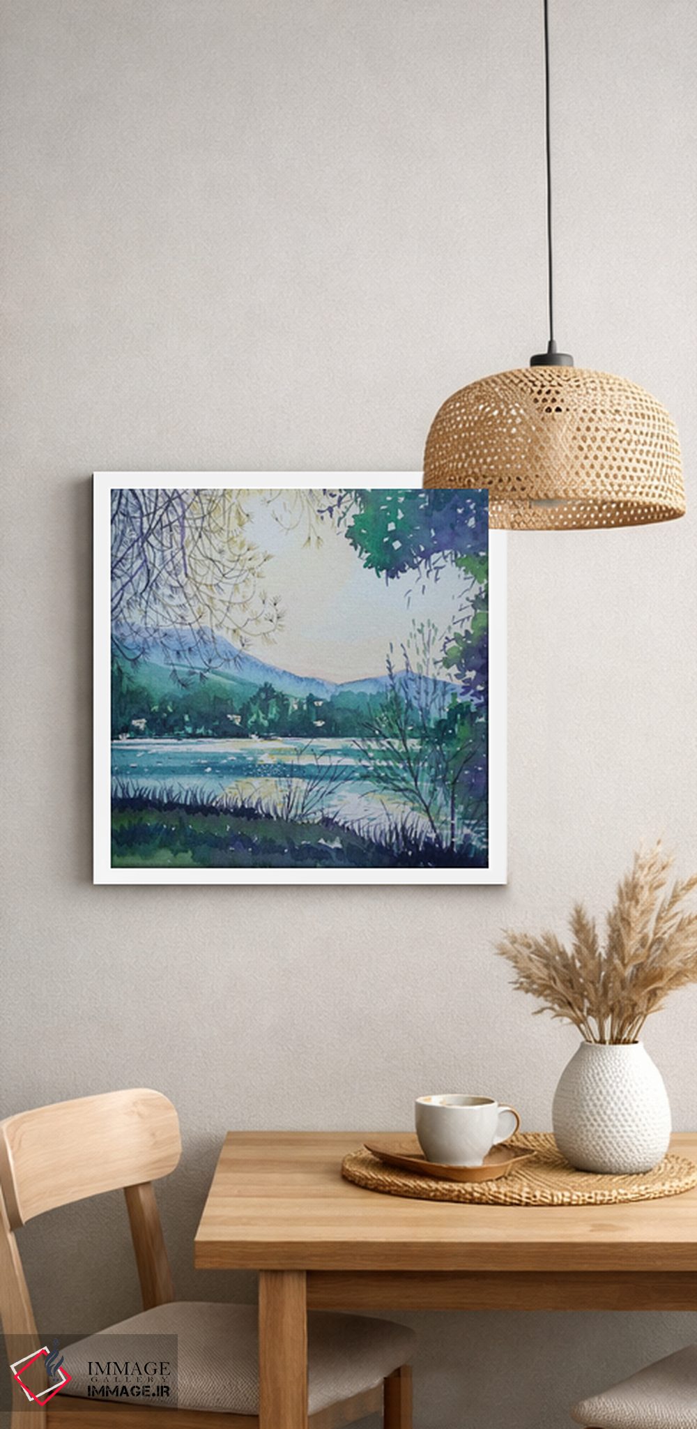 تابلو دکوراتیو صبح زود کنار دریاچه اثر لویزا میلیسنت - D2W