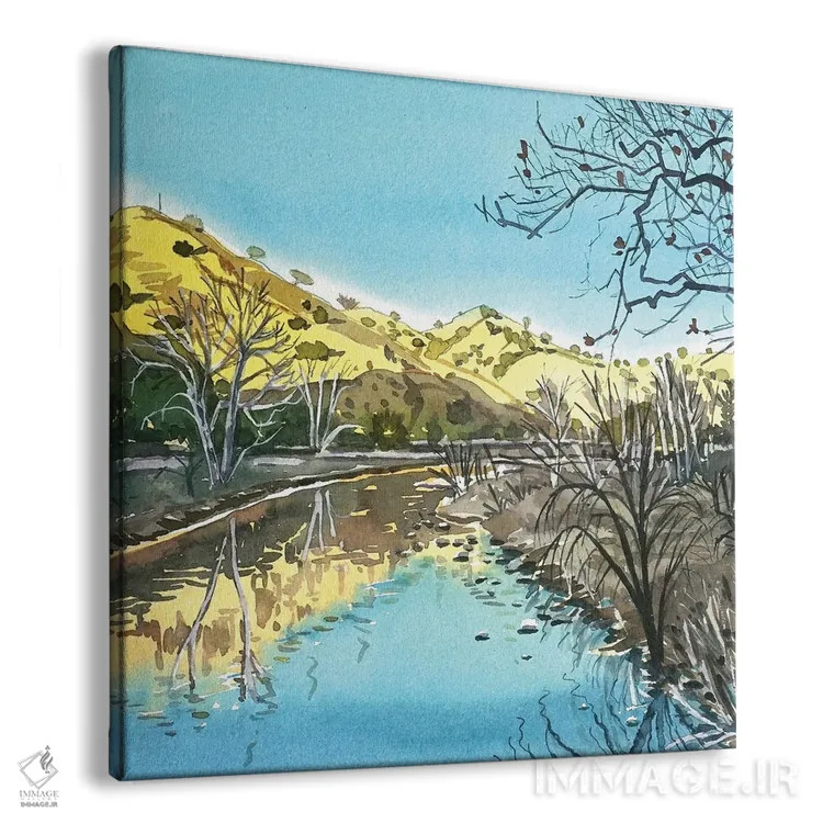 تابلو دکوراتیو انعکاس های نهر مالیبو اثر لویزا میلیسنت - نمای پرسپکتیو محصول