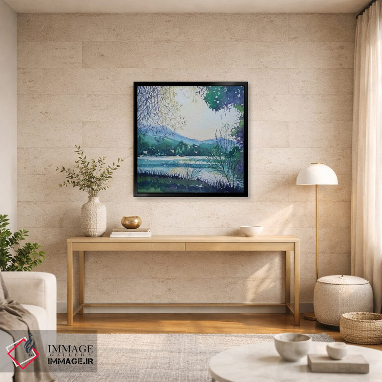 تابلو دکوراتیو صبح زود کنار دریاچه اثر لویزا میلیسنت - D3B