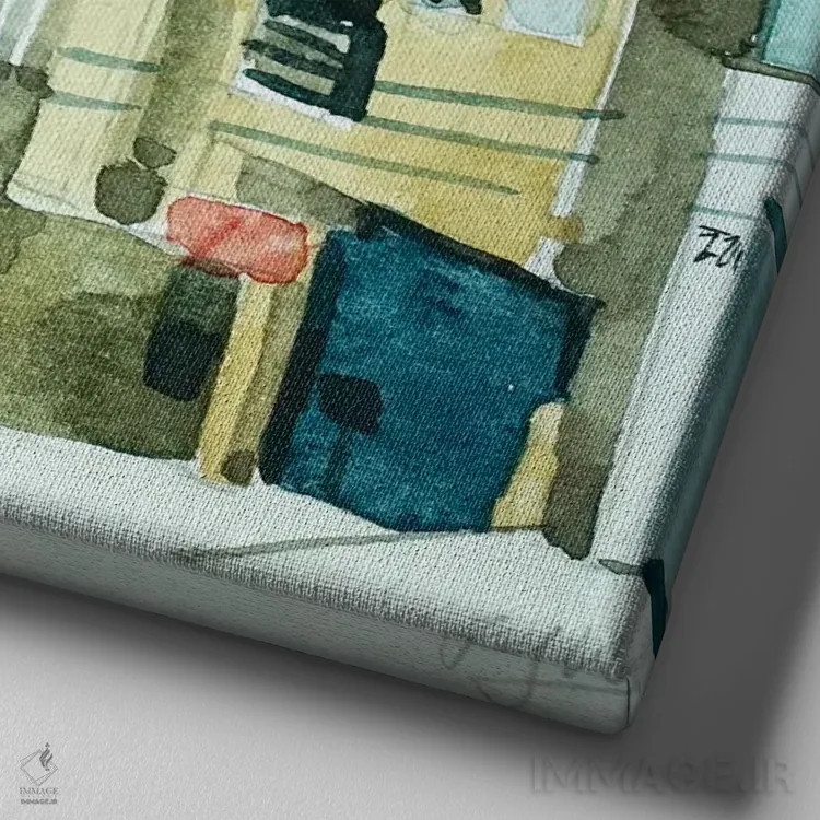 تابلو دکوراتیو به سوی ساحل اثر لویزا میلیسنت - نمای نزدیک بافت بوم