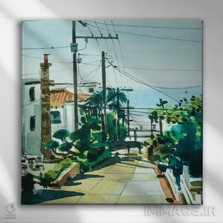 تابلو دکوراتیو خیابان پیاده روی ۹۰۲۶۶ اثر لویزا میلیسنت - نمای روبهرو روی دیوار