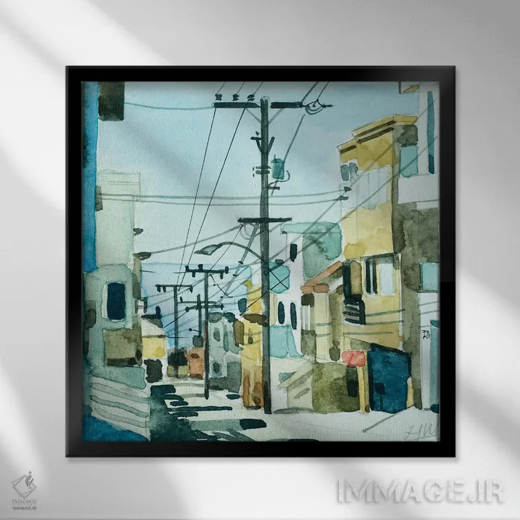 تابلو دکوراتیو به سوی ساحل اثر لویزا میلیسنت - نمای قابدار مشکی