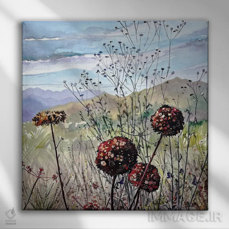 تابلو دکوراتیو گندم سیاه نوامبر اثر لویزا میلیسنت - نمای روبهرو روی دیوار