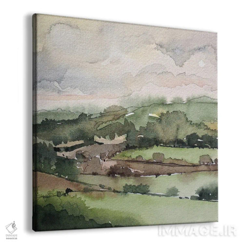 تابلو دکوراتیو تپه های زمستانی خیس اثر لویزا میلیسنت - نمای پرسپکتیو محصول