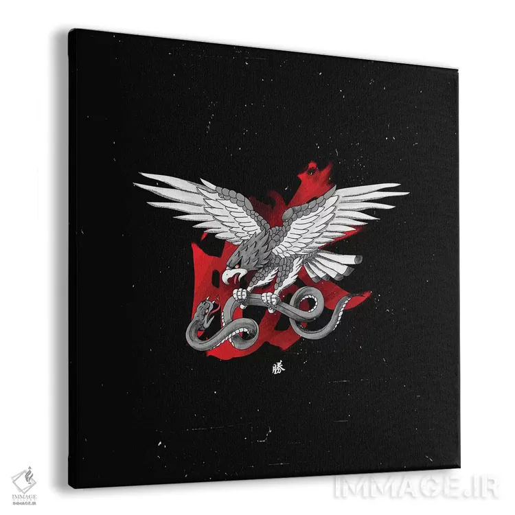 تابلو دکوراتیو عقاب و مار اثر لاستاناو - نمای پرسپکتیو محصول